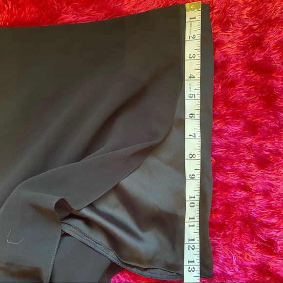ASOS Black Chiffon High Slit Skirt Size 2 - Picture 15 of 16